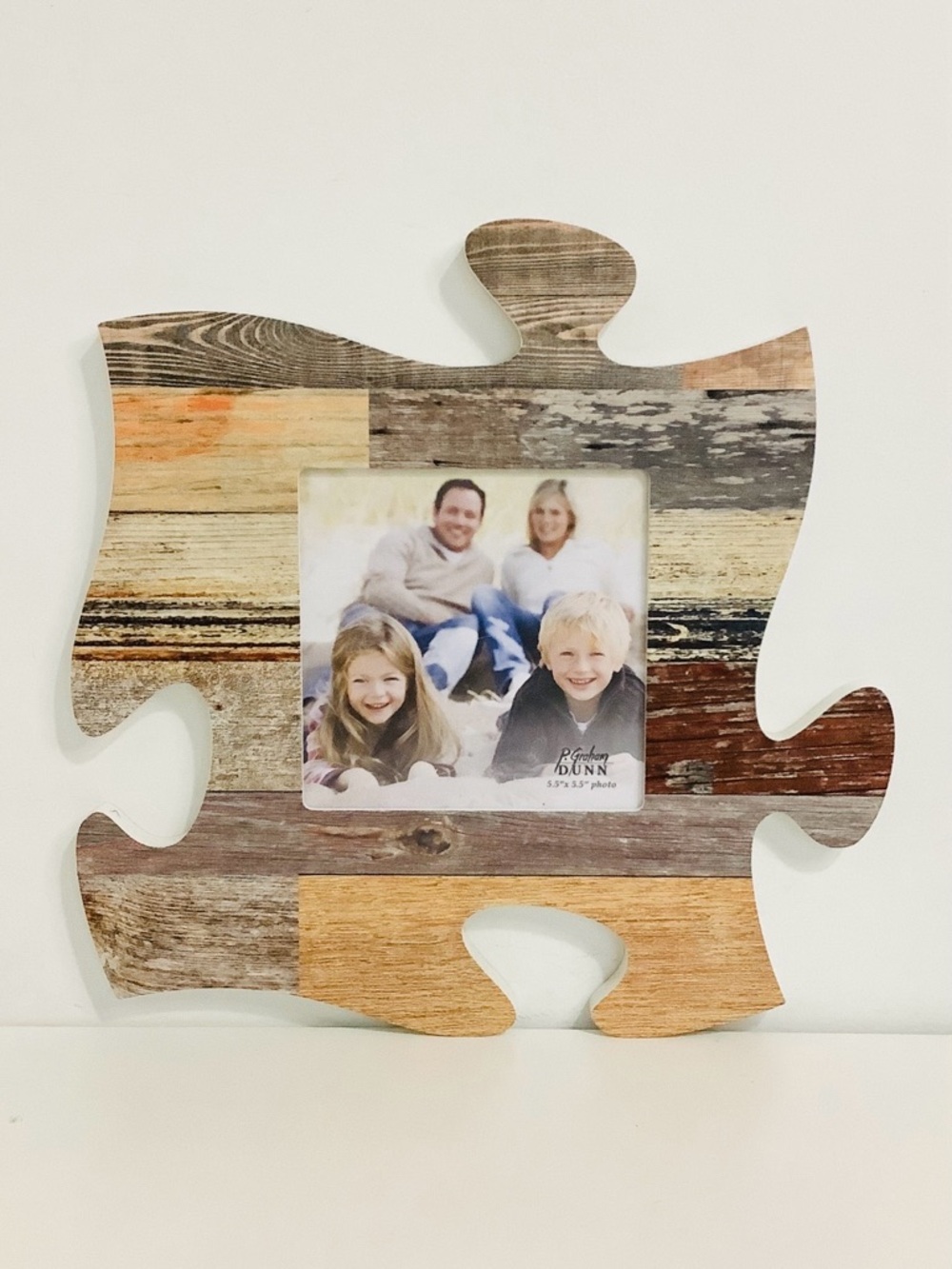 P. Graham Dunn Rustic Wood  look Puzzle Photo Frame 🧩